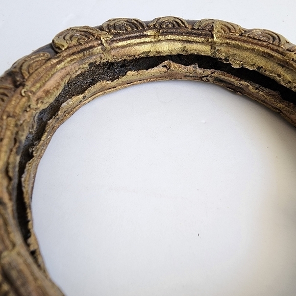 African Brass Bangle Bracelet Artisan Handmade Asante Ghana Tribal Currency - Picture 5 of 8